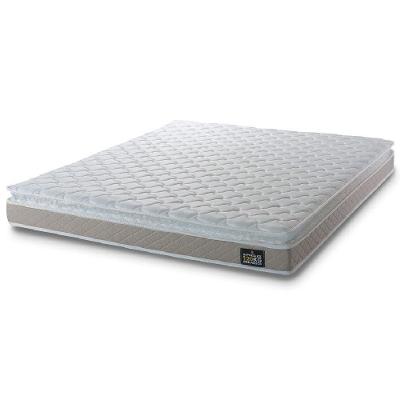 Colchão Casal Queen Espuma D33 Pillow Top Millenium 158x198x19cm Bege/branco Hellen-suporta 120kg Por Pessoa Branco/bg