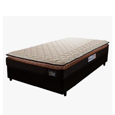 Cama Box Solteiro Colchão Espuma D33 Pillow Top Millenium 88X188X57Cm Marrom