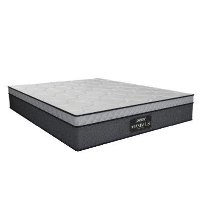 Colchão Casal Molas Ensacadas 138x188x24cm Cinza - Branco - Suporta Até 120kg Cinza-bran