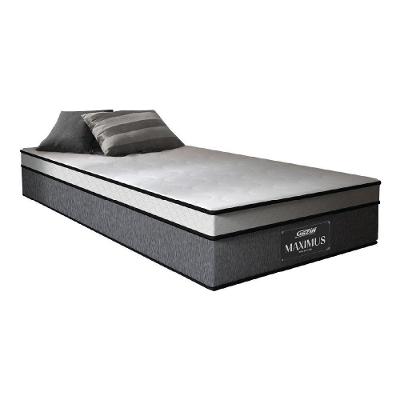 Colchão Solteiro Molas Ensacadas 88x188x24cm Cinza - Branco - Suporta Até 120kg Cinza-bran
