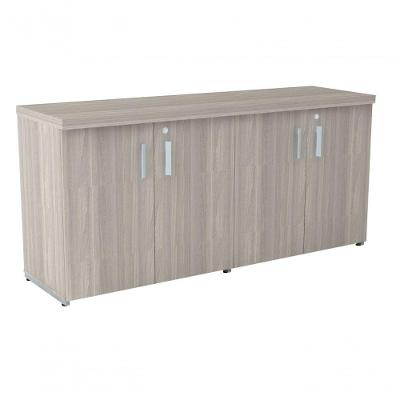 Armario Baixo Crednce Duplo com Chave 2 Portas MDP 80CM Fresno Sbiancatto Bege