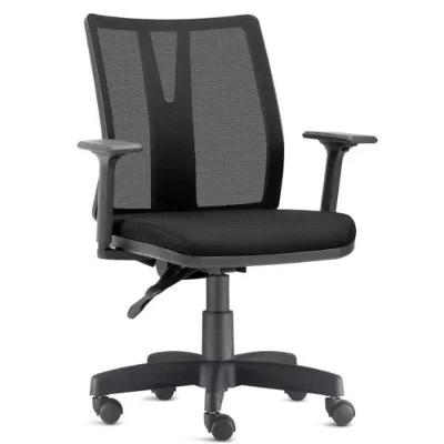 Cadeira de Escritório Addit Diretor Tecido Base Giratória com Ajuste de Altura Preta Frisokar 70CM