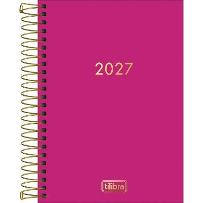 Agenda Executiva Tilibra Napoli Espiral Diária 12,9 X 18,7 cm Rosa