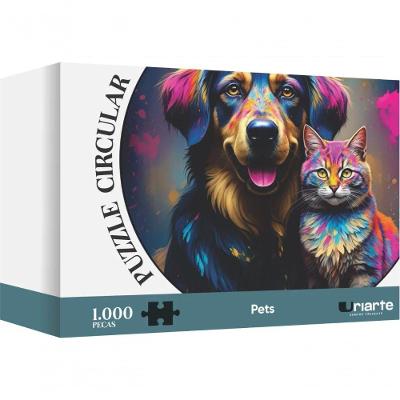 Quebra Cabeça 4848 1000 Peças Circular Pets Off White Uriarte