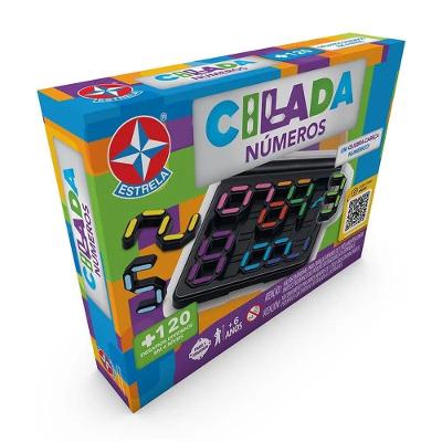 Jogo Educativo Cilada Números com Raciocínio Numérico Peças Coloridas Estrela