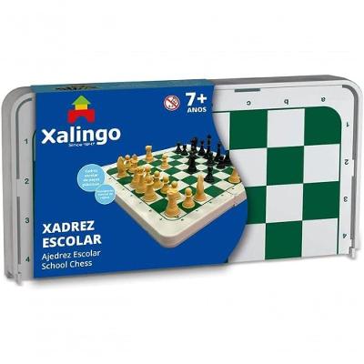 Jogo de Xadrez 0782.1 Escolar Plástico Resistente Branco Xalingo Brinquedos