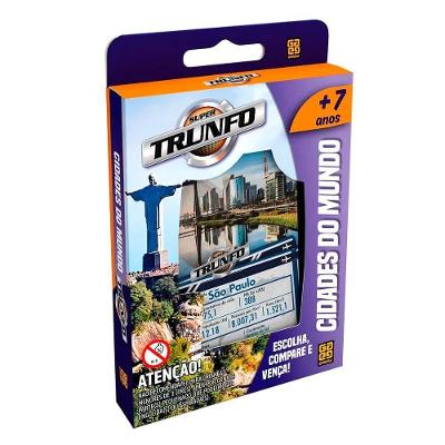 Jogo de Cartas Super Trunfo Cidades do Mundo Educacional Bivolt Grow