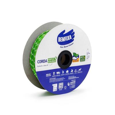 Corda 06MM Poliéster Verde Carretel 97 Metros com Resistência UV e Carga 310kgf Bemfixa 97M