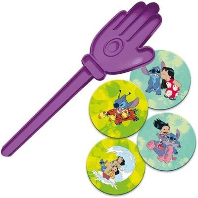 Brinquedo Educativo Tapa Certo Stitch Desenvolve Coordenação Motora e Atenção Azul Estrela 30CM
