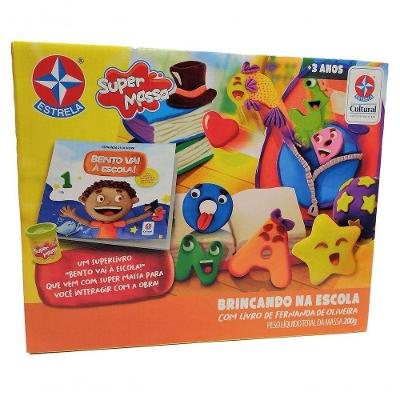 Brinquedo de Modelar Super Massa Brincando na Escola Atividades Criativas Estrela