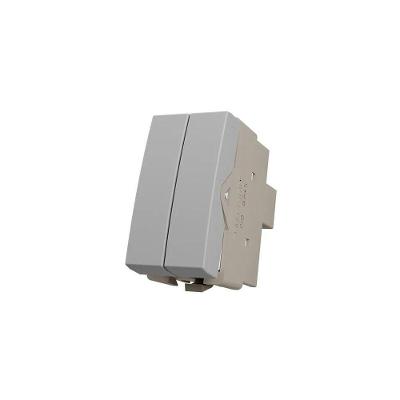 Interruptor Duplo Simples Sleek Colors Semibrilhante Níquel Margirius 10A