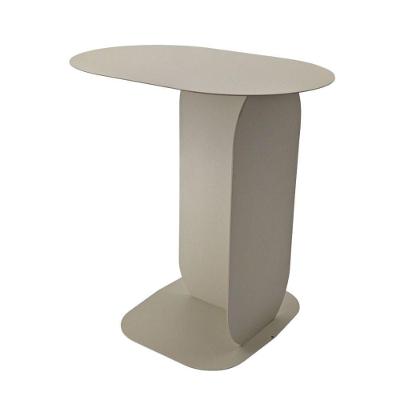 Mesa Lateral de Apoio Nook Quadrada Aço Pintada a Pó Off White Rivatti Móveis