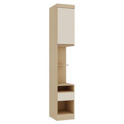 Mesa de Cabeceira Mônaco 1 Gaveta MDP Moderno Off White Luciane Móveis