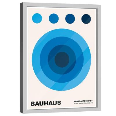 Quadro Decorativo Bauhaus Abstrakte BRA-03529 Retangular com Moldura Branco BR Artes 180x105CM