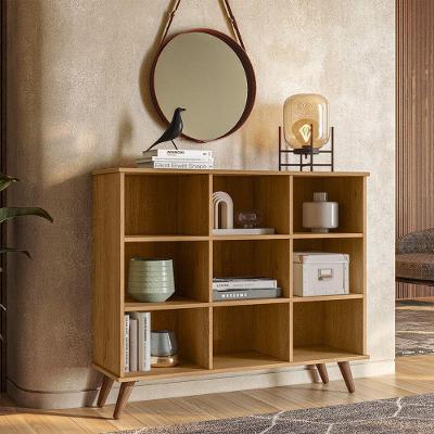 Nicho Organizador Retro 9 Prateleiras MDP 108CM Amadeirado Qmovi Freijo