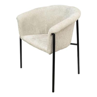 Poltrona Grécia Decorativa em Linho Confortável Bege 68CM OR Design