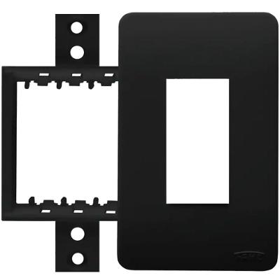Placa Black 1 Módulo F1 com Suporte com Design Moderno Preto Fame Brasil