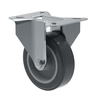 Rodízio Fixo com Placa FL 412 BDN Mobilidade e Resistência 65KG por Unidade Preto Schioppa