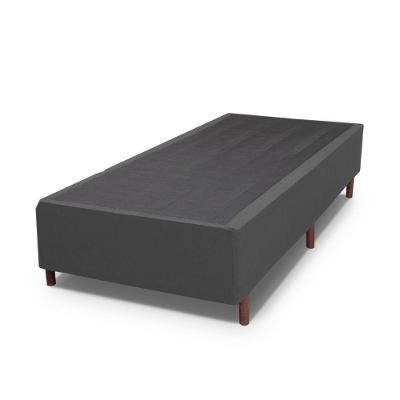 Cama Box Solteiro Prince Sued Estrutura em Madeira Suede Cinza 88CM