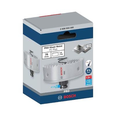Serra Copo Pro Sheet Metal Power Change Plus 76mm HSS Bimetal 8% Cobalto Bosch