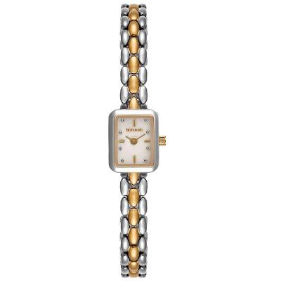 Relógio Feminino Bicolor Movimento Micromáquina Clássico em Aço Inox com Cristais Dourado Séculus