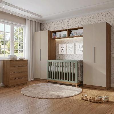 Quarto Infantil Neo com 2 Guarda Roupas 4 Portas 4 Gavetas MDP Rustic Madesa