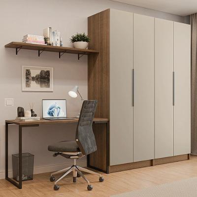 Conjunto Home Office Neo 4 Portas 2 Prateleiras MDP Rustic Madesa 160CM