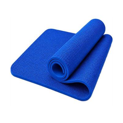 Tapete de Yoga Antiderrapante Superfície Texturizada Azul Bivolt 100CM X 60CM