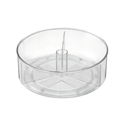 Organizador Multiuso 5316 Giratório Acrílico Base Rotatória para Banheiro e Cozinha Transparente