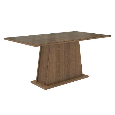 Mesa de Jantar 53645Z2MOVI 6 Lugares Retangular Tampo de Vidro Amadeirado Rustic Madesa