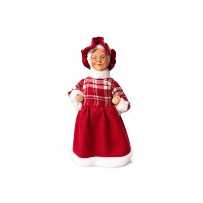 Mamãe Noel 65591-045 Decorativa Clássica Branco e Vermelho Grillo Home Decor 30CM