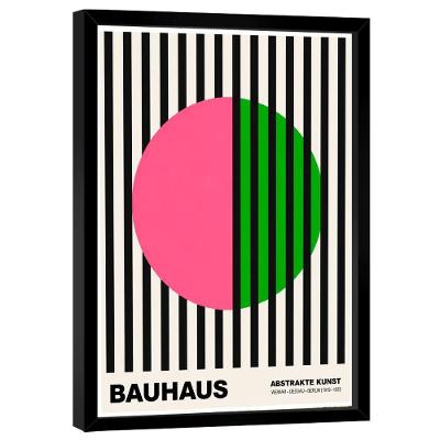 Quadro Decorativo Bauhaus Abstrakte Kunst Retangular 180x105CM com Moldura Preta BR Artes