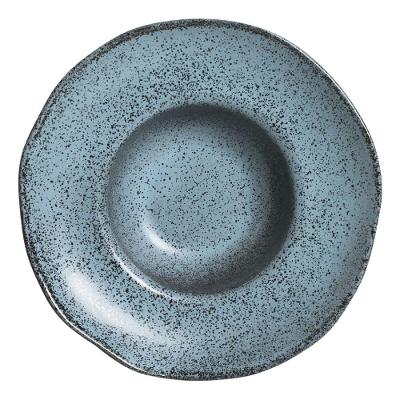 Prato para Massa Breeze Cerâmica Stoneware Orgânico para Uso Diário Bege Porto Brasil 25CM