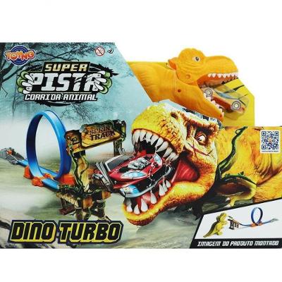 Pista de Carrinhos 43372 com Looping Dinossauro Turbo e Carrinho Toyng