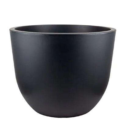 Vaso Concept Redondo 2,5L de Polipropileno com Acabamento Fosco Cinza Japi