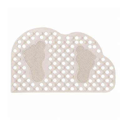 Tapete para Banheiro Antiderrapante com Ventosas em PVC 60CM Bege