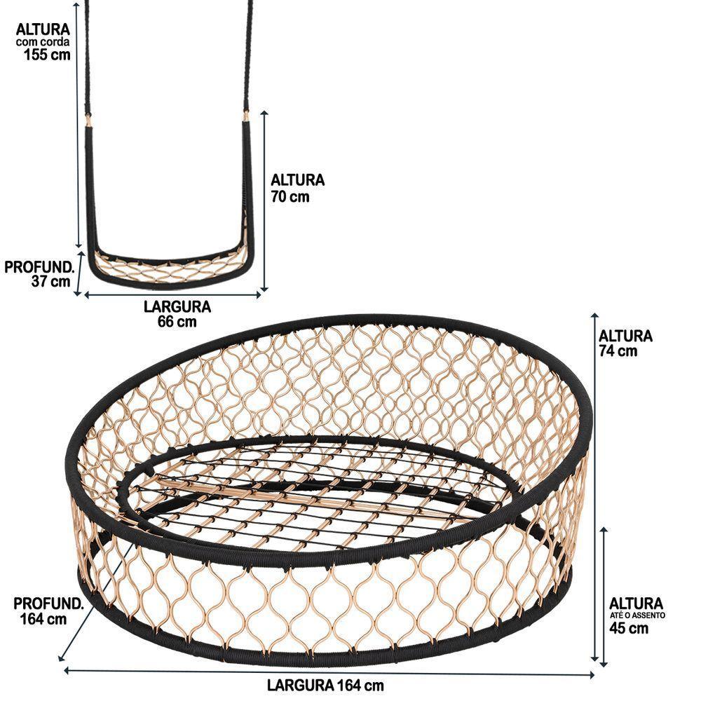 1 Chaise 6 Almofadas + 2 Poltronas + 1Balanço E Mesa Madeira - 2