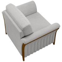 Kit Sofá 03 Lugares 222Cm Com 02 Poltronas M03 Cinza - 3