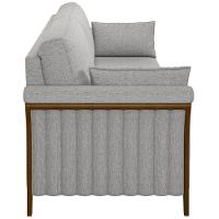 Kit Sofá 03 Lugares 222Cm Com 02 Poltronas M03 Cinza