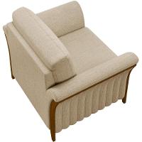 Kit Sofá 03 Lugares 222Cm Com 02 Poltronas M03 Bege Escuro