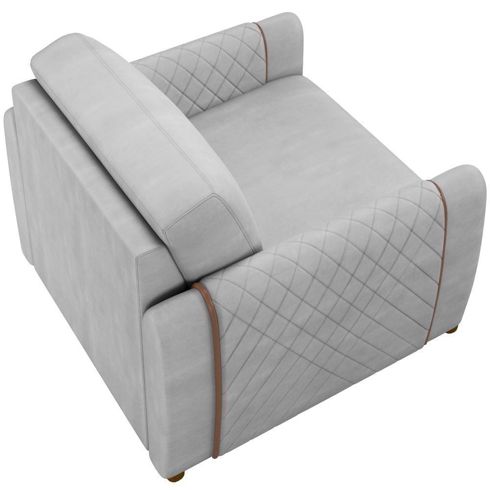 Kit Sofá 02 Lugares 168Cm Com 02 Poltronas M03 Cinza - 5