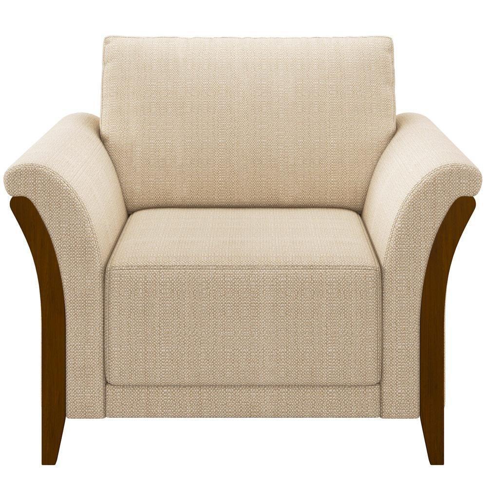 Kit Sofá 03 Lugares 222Cm Com 02 Poltronas M03 Bege - 2