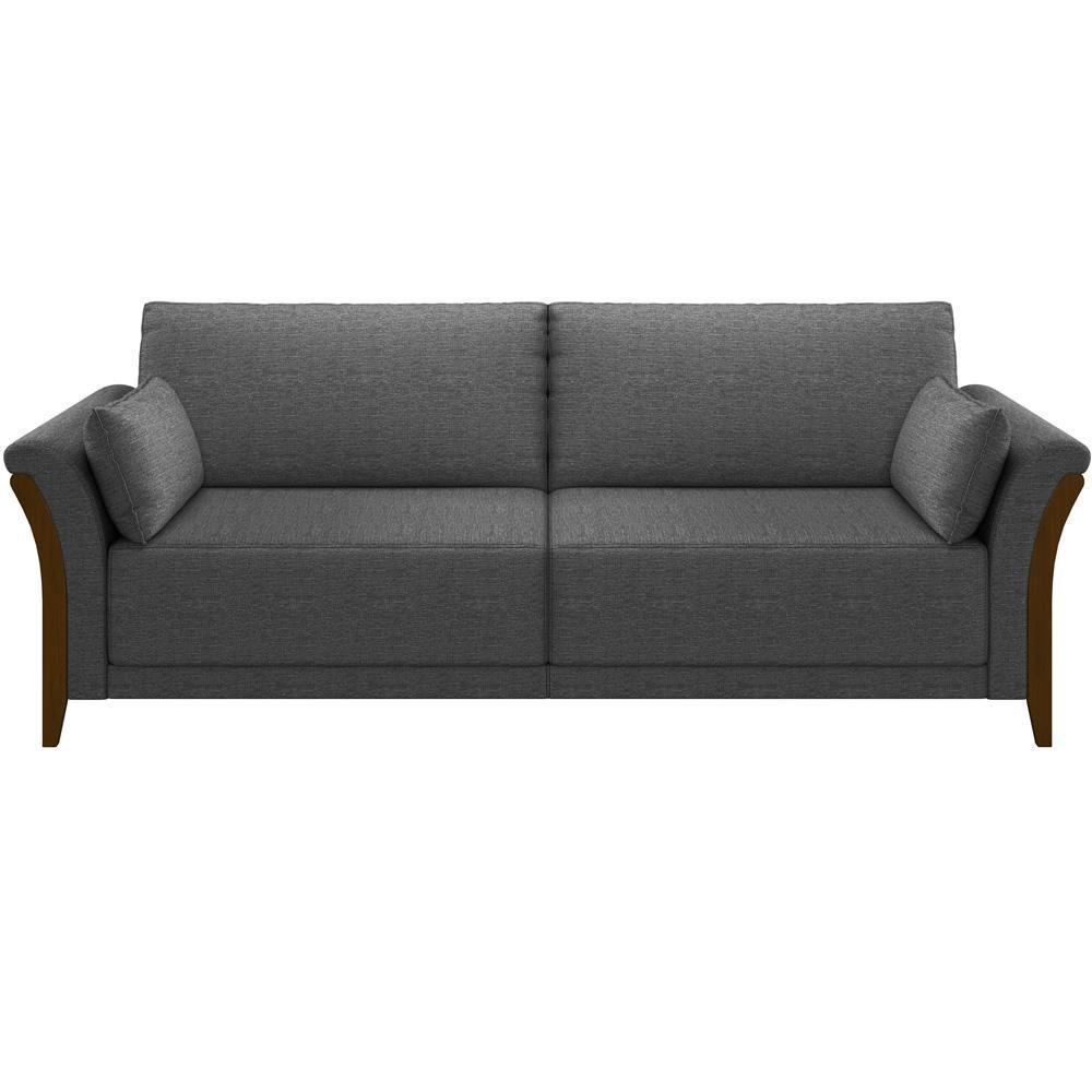 Kit Sofá 02 Lugares 162Cm Com Poltrona M03 Chumbo - 6