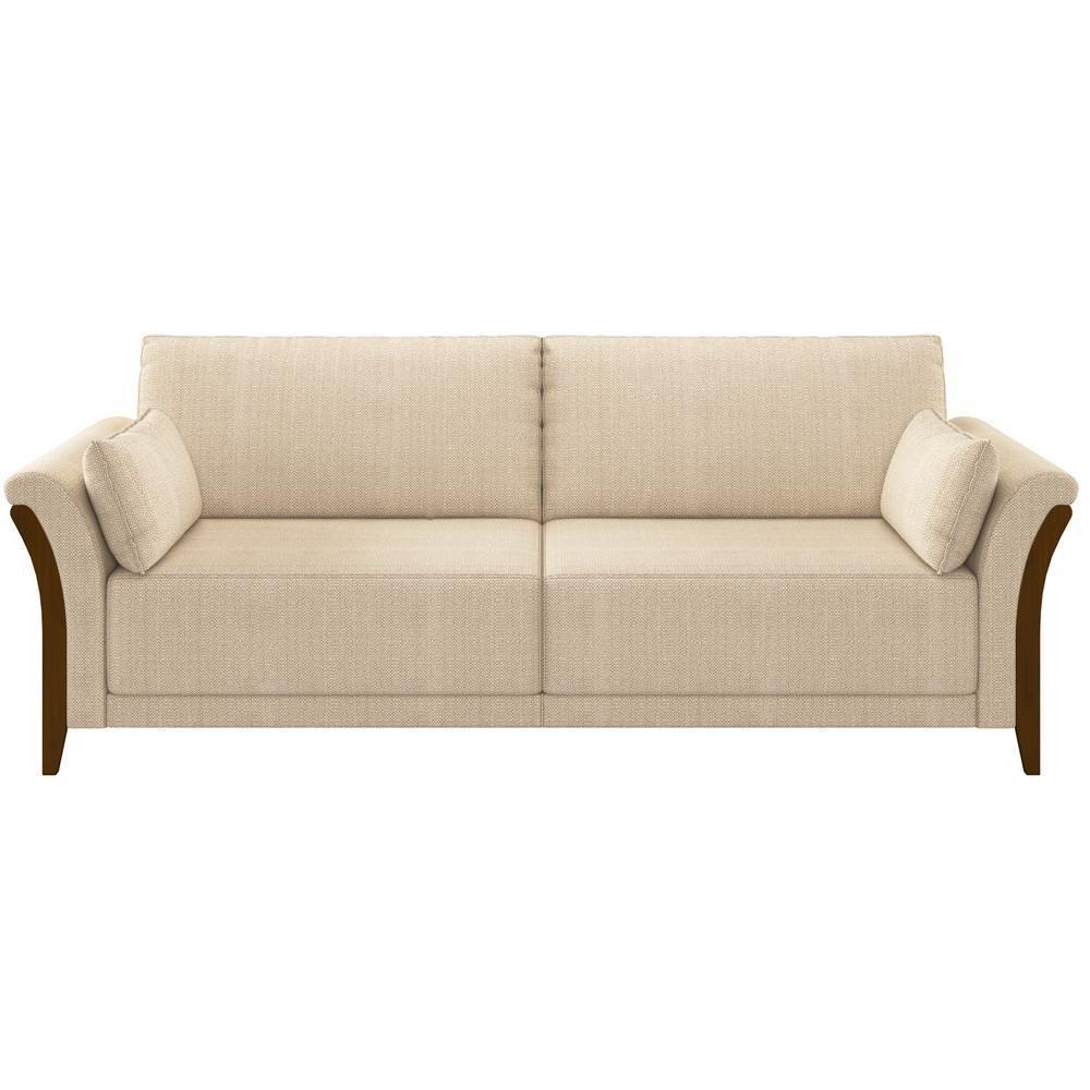Kit Sofá 02 Lugares 162Cm Com 02 Poltronas M03 Bege - 6