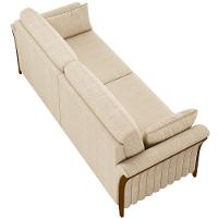 Kit Sofá 02 Lugares 162Cm Com 02 Poltronas M03 Bege - 7