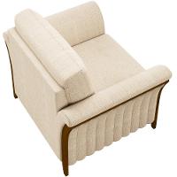 Kit Sofá 02 Lugares 162Cm Com 02 Poltronas M03 Bege - 9