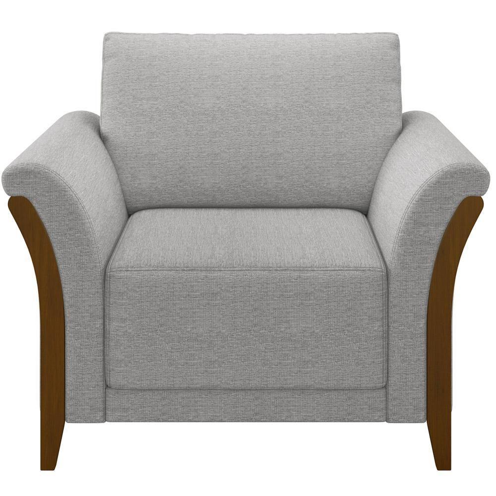 Kit Sofá 02 Lugares 162Cm Com 02 Poltronas M03 Cinza - 8