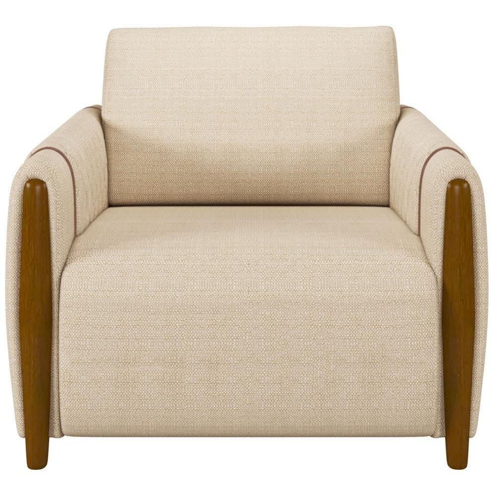 Kit Sofá 02 Lugares 168Cm Com Poltrona Flora M03 Bege - 6