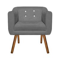 Kit 01 Namoradeira E 02 Poltronas Julia Grafite Com Strass - 3