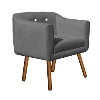 Kit 01 Namoradeira E 02 Poltronas Julia Grafite Com Strass - 4